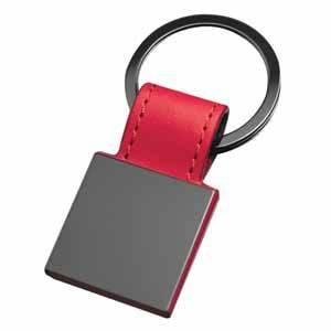 Брелок  "Магия черного" квадратный, красный, 7,3х3 см, металл, иск. кожа