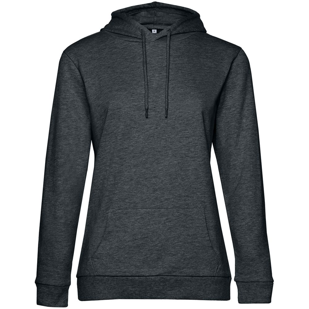 Толстовка с капюшоном женская Hoodie, серый меланж (антрацит), размер XS Толстовка с капюшоном женская Hoodie, серый меланж (антрацит), размер XS