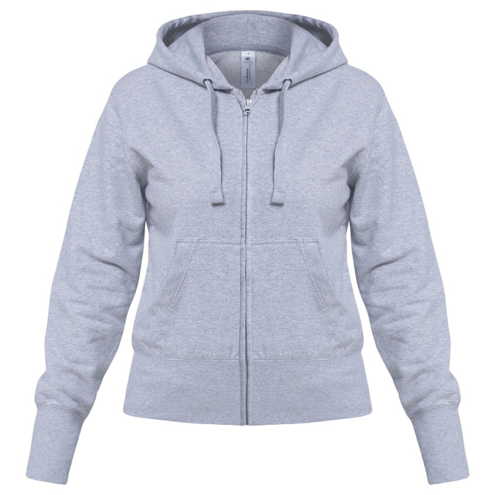 Толстовка женская Hooded Full Zip серый меланж, размер XS Толстовка женская Hooded Full Zip серый меланж, размер XS