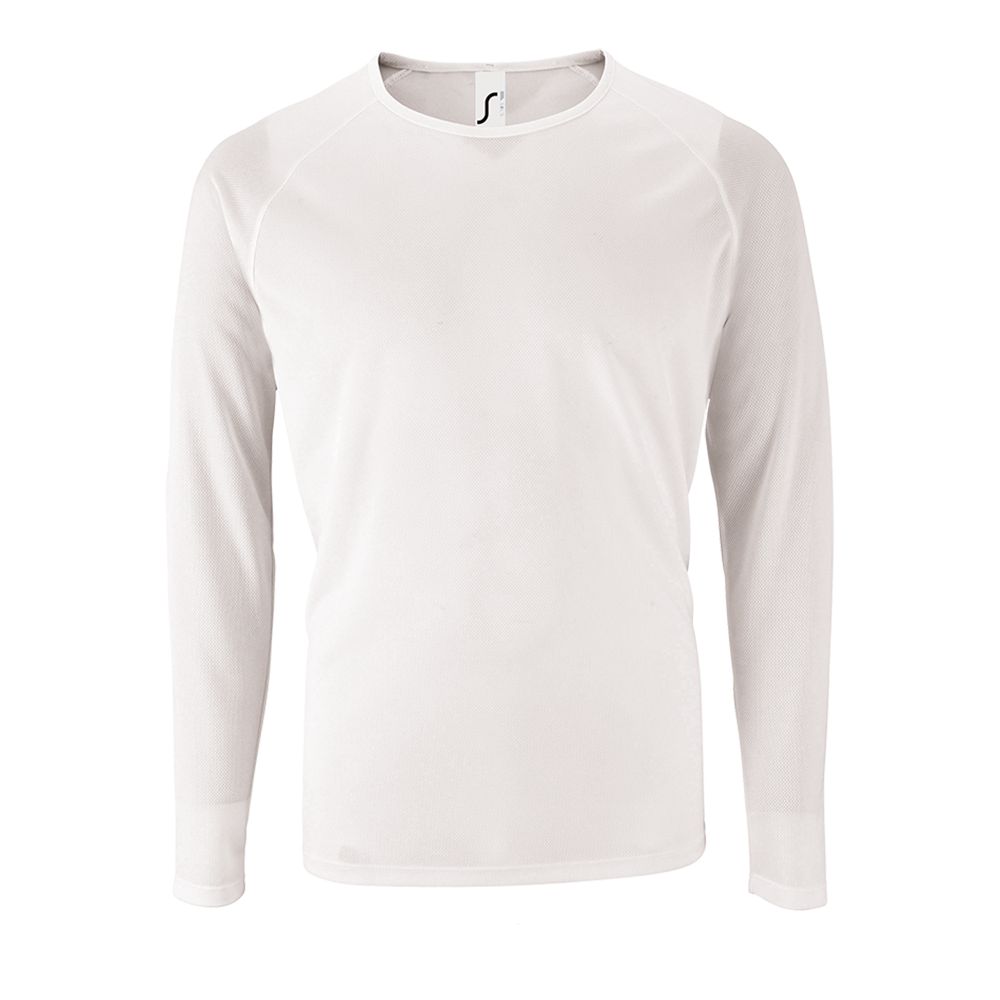 Футболка с длинным рукавом Sporty LSL Men белая, размер S Футболка с длинным рукавом Sporty LSL Men белая, размер S