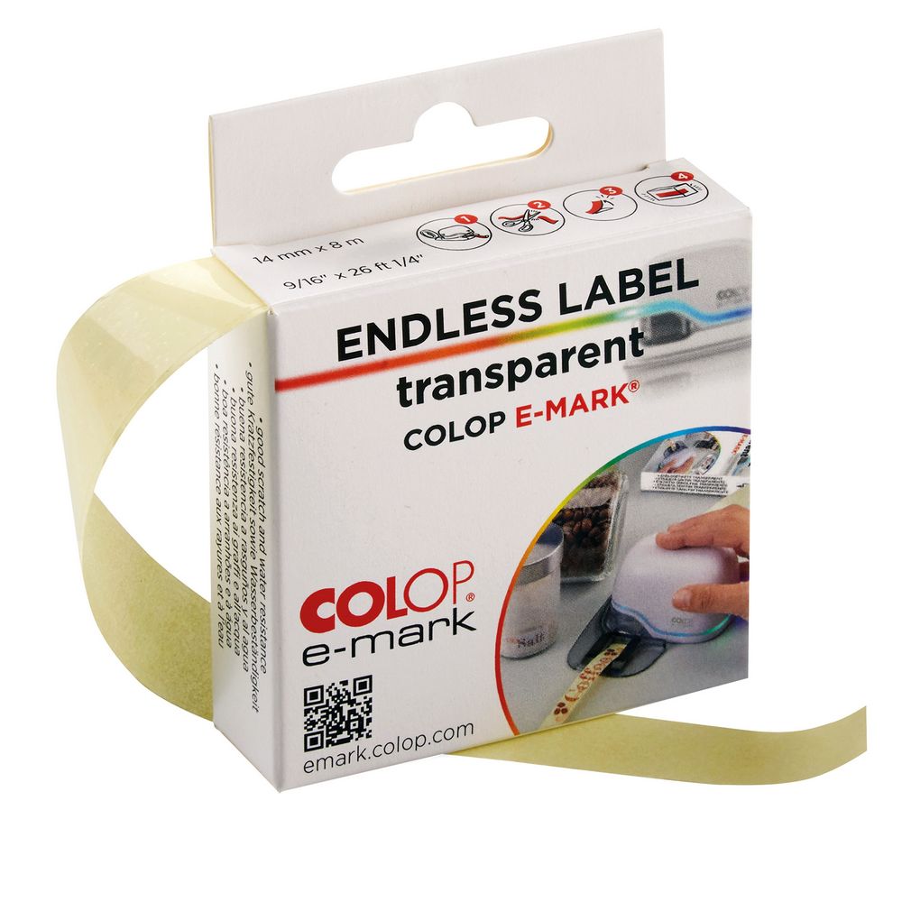 Клейкая лента для принтера Colop e-mark, прозрачная Клейкая лента для принтера Colop e-mark, прозрачная