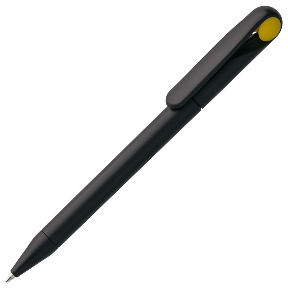 Ручка шариковая Prodir DS1 TMM Dot, черная с желтым Ручка шариковая Prodir DS1 TMM Dot, черная с желтым