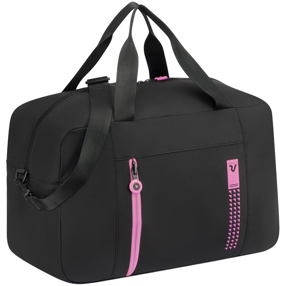 Сумка дорожная Compact Neon, черная с розовым Сумка дорожная Compact Neon, черная с розовым