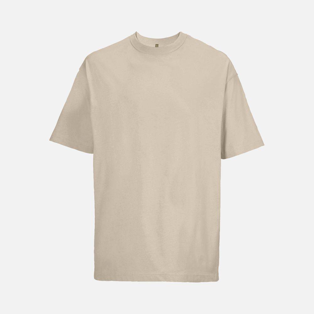Футболка оверсайз мужская Boxy Men, бежевая (льняная), размер S