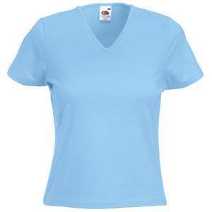 Футболка "Lady-Fit V-Neck T", небесно-голубой_XS, 95% х/б, 5% эластан, 210 г/м2 Футболка "Lady-Fit V-Neck T", небесно-голубой_XS, 95% х/б, 5% эластан, 210 г/м2