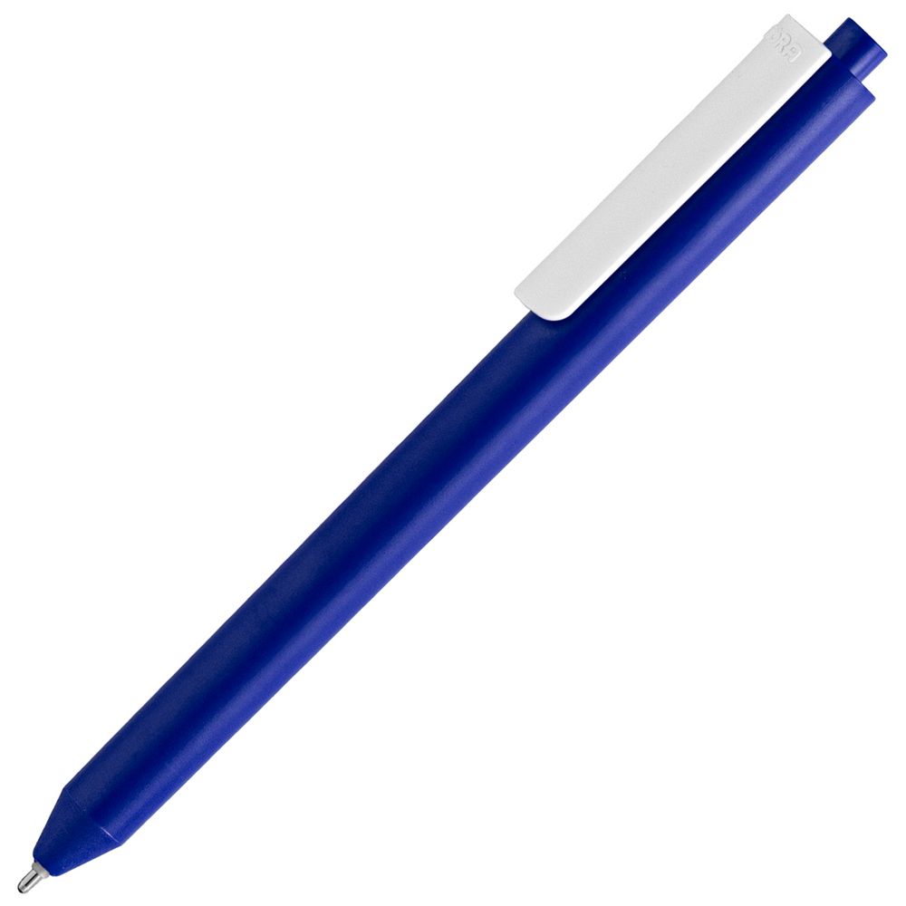 Ручка шариковая Pigra P03 Mat, темно-синяя с белым Ручка шариковая Pigra P03 Mat, темно-синяя с белым