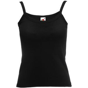 Майка "Lady-fit Strap T", черный_S, 100% х/б, 220 г/м2 Майка "Lady-fit Strap T", черный_S, 100% х/б, 220 г/м2