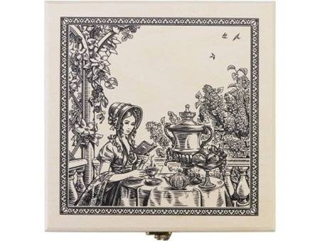 Подарочный набор c чаем "Весенняя коллекция" в деревянной шкатулке