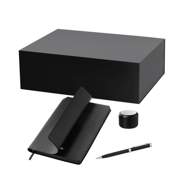 Подарочный набор Passion, Molto, серебряный (колонка, ежедневник