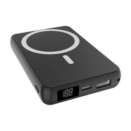 Магнитный внешний аккумулятор Quantum с беспроводной зарядкой (15W), 10000 Mah