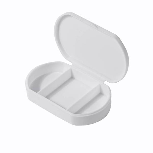 Витаминница TRIZONE, 3 отсека, 6 x 1.3 x 3.9 см, пластик