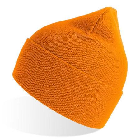 Шапка вязаная PURE, с отворотом, бежевый, 60% полиэстер