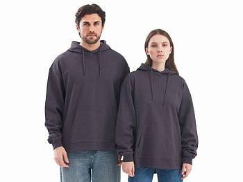 Худи оверсайз «Alpha.01» унисекс, темно-серый