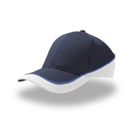 Бейсболка "Racing", красный/темно-синий, 94% полиэстер 6% вискоза