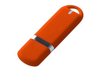 USB-флешка на 64 ГБ с покрытием soft-touch, оранжевый USB-флешка на 64 ГБ с покрытием soft-touch, оранжевый