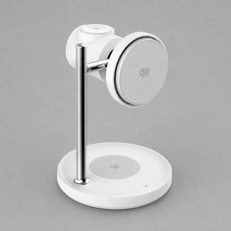 Беспроводная зарядная станция 3 в 1 QI2.2 Max Power, Белая, Deppa