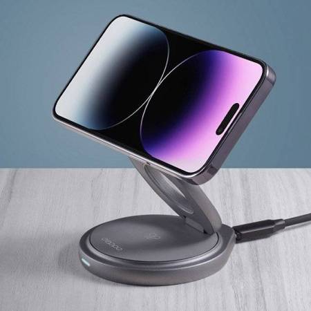Беспроводная зарядная станция 3 в 1 MagSafe Rotation QI складная, графит, Deppa