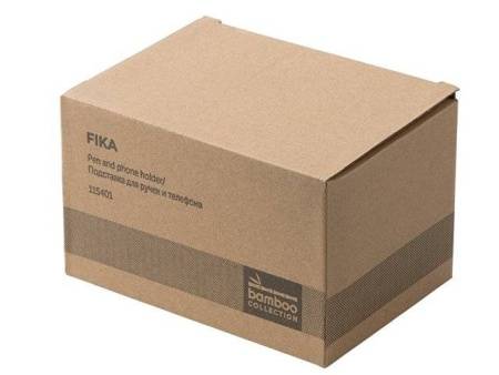 Подставка для ручек и телефона "Fika", натуральный/серый