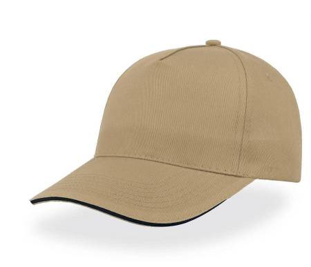 Бейсболка "START FIVE SANDWICH", 5 клиньев, застежка на липучке,беж/т.синий, 100% хлопок