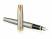Перьевая ручка Parker IM Metal Brushed Metal GT, перо: F, цвет чернил: blue