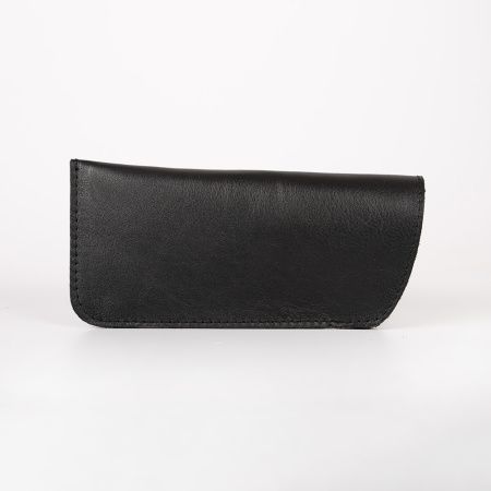 Футляр для очков кожаный черный