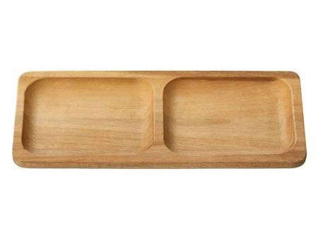 Менажница из акации с двумя секциями "Almond"