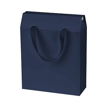 Подарочная коробка-пакет универсальная большая, синяя