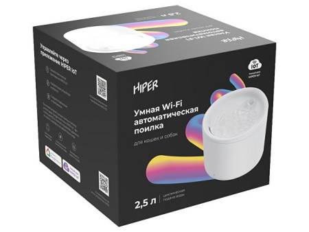 Умная Wi-Fi поилка «IoT Pet Fountain», 2500 мл, белый