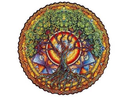 Деревянный пазл мандала "Дерево жизни"