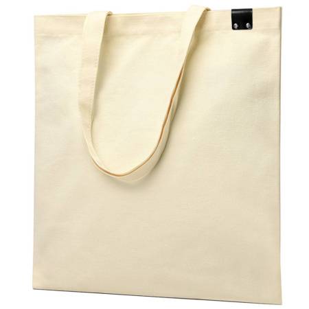 Сумка для покупок IVORY 325 г/м² с PU нашивкой