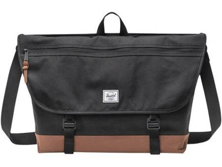 Сумка-мессенджер Herschel Cove из переработанного материала 22,5 л - сплошной черный