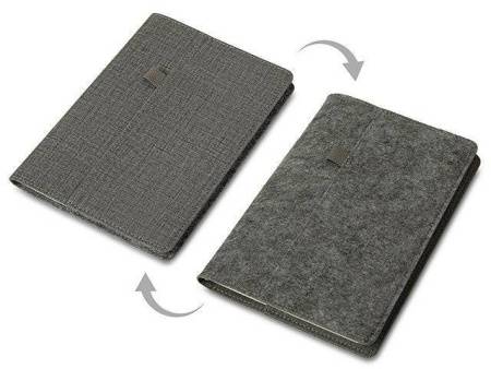 Двустороннее портфолио из рпет-фетра и искусственной кожи "Felt", серый