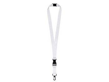 Ланъярд 2 см под сублимацию с карабином, межуровневым замком и замком обрыва, черный