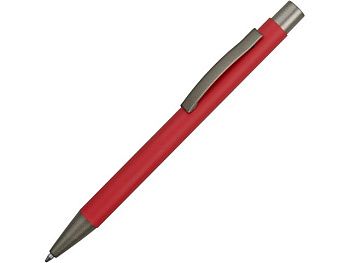 Ручка металлическая soft touch шариковая «Tender», красный/серый Ручка металлическая soft touch шариковая «Tender», красный/серый