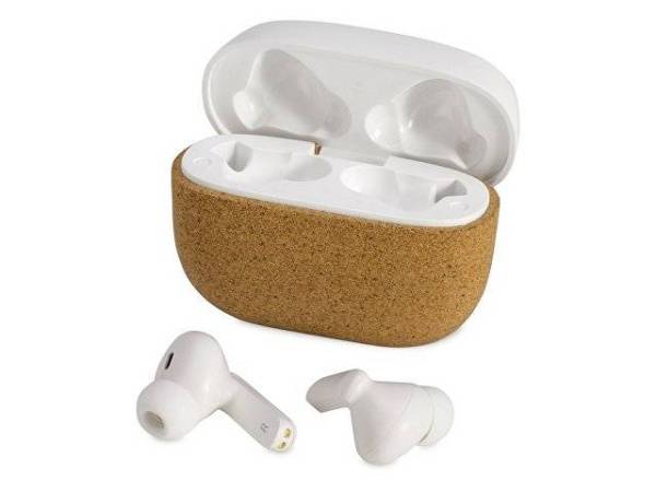 Наушники беспроводные TWS «Socorro» из пробки и переработанного пластика
