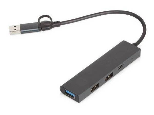 USB-хаб «Command» с коннектором 2-в-1 USB-C и USB-A, 2.0/3.0