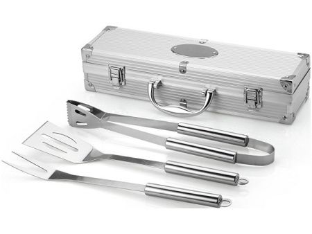 Набор для барбекю в кейсе: лопатка, щипцы, вилка "Salvy"