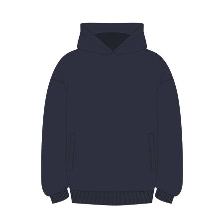 Худи оверсайз унисекс FUSION,  черный