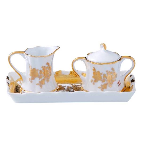 Набор &amp;quot;Мелисса&amp;quot; (молочник и сахарница на блюдце), 17 * 8