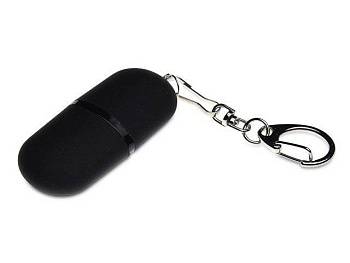 Флешка Goutte Soft-touch на 128 Гб, черный