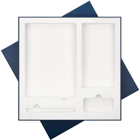 ПОДАРОЧНАЯ КОРОБКА ДЛЯ НАБОРА CИНЯЯ, 307*307 мм, светлый ложемент