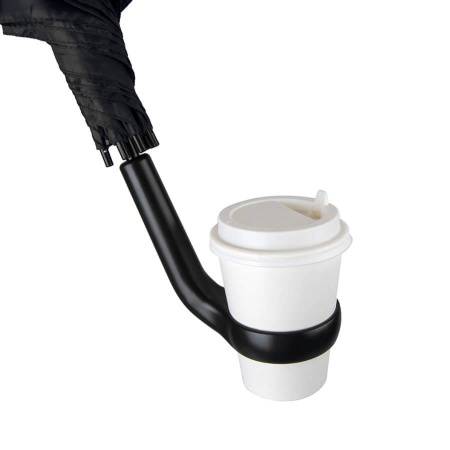 Зонт-трость LIVERPOOL с ручкой-держателем,полуавтомат, 100% полиэстер, пластик