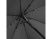Зонт-трость «Carbon» с куполом из переработанного пластика, черный
