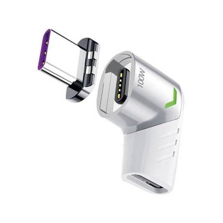 Адаптер USB-С - USB-C, магнитный, белый, Deppa
