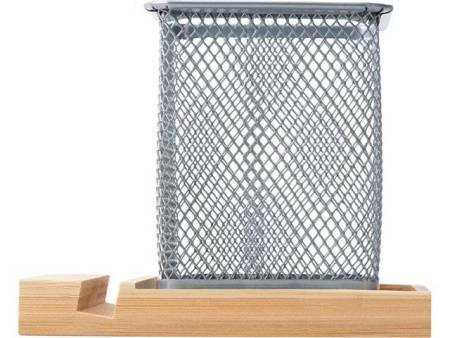 Подставка для ручек и телефона "Fika", натуральный/серый