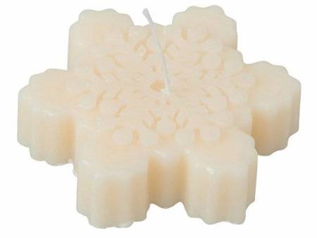 Свеча "Снежинка", молочный