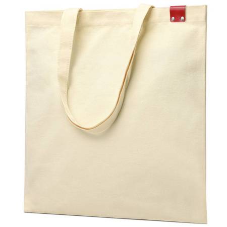 Сумка для покупок IVORY 325 г/м² с PU нашивкой