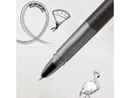 Ручка-роллер Parker Vector XL Black CT, стержень: F, цвет чернил:black, в подарочной упаковке