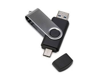 USB3.0/USB Type-C флешка на 32 Гб «Квебек C», черный USB3.0/USB Type-C флешка на 32 Гб «Квебек C», черный