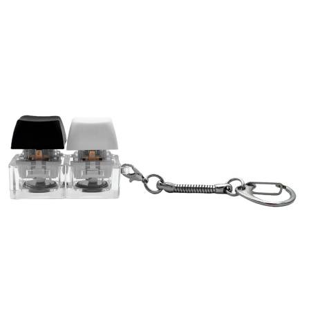 Брелок KeyDuo с LED подсветкой, чёрно-белый